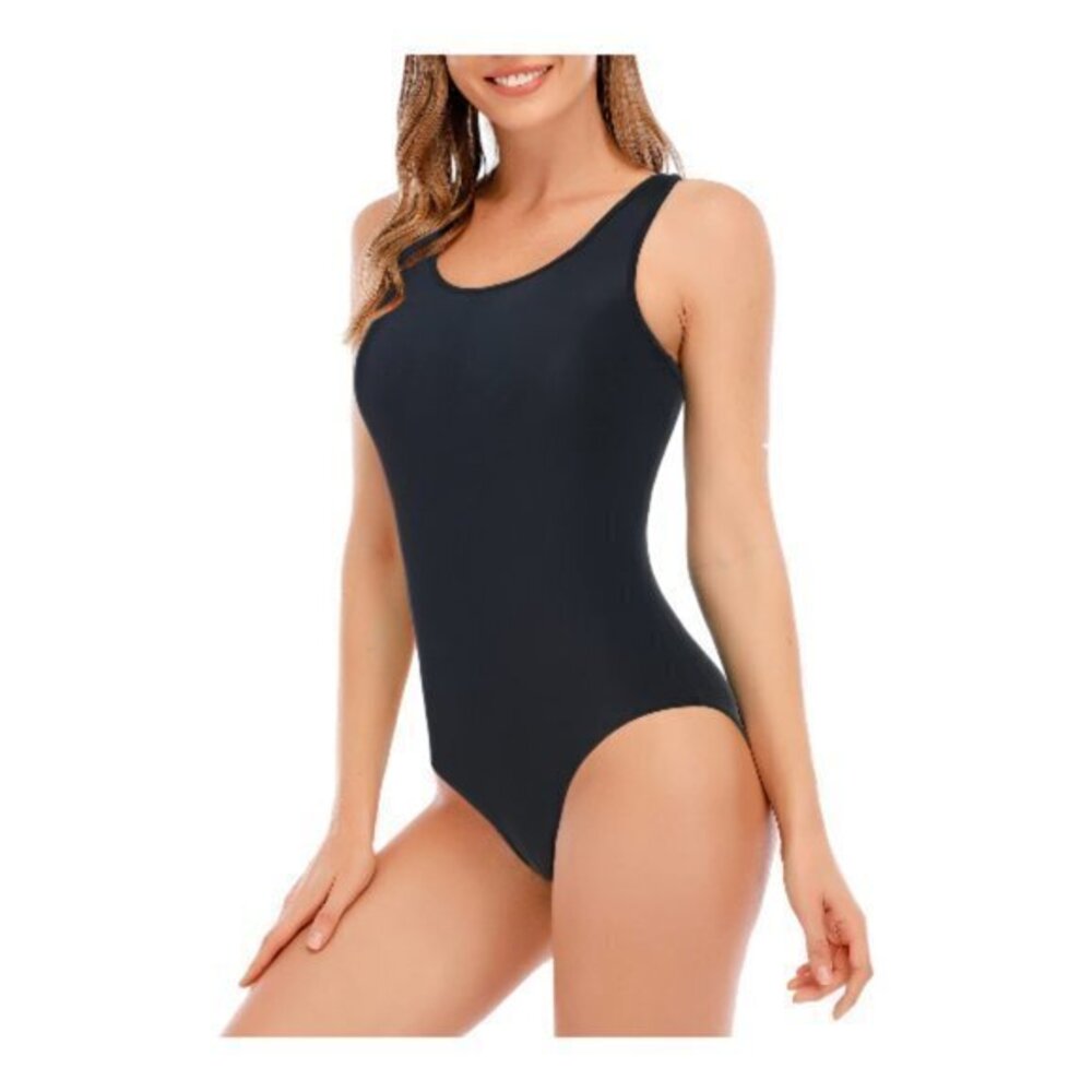 Black Swimsuit Athletic SWIM Training Modest Swimwear Size Padded Size XL #2284